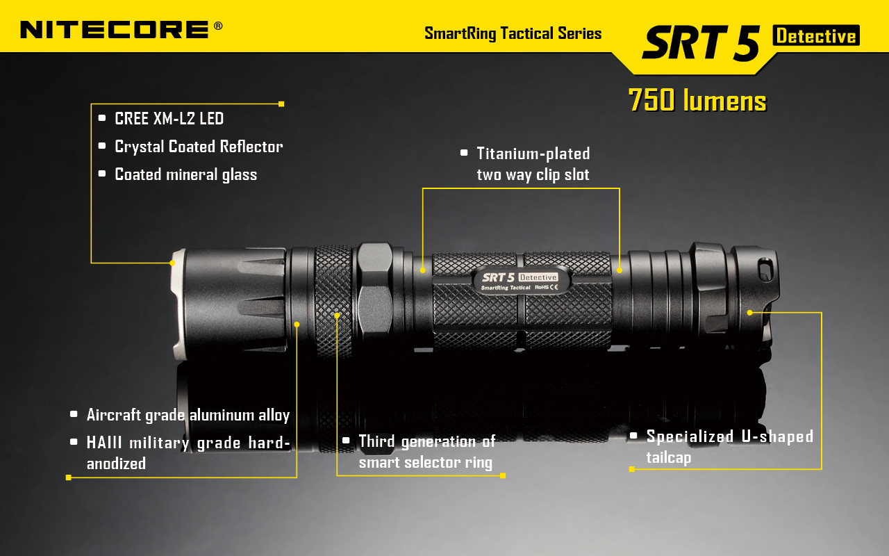  Nitecore SRT5 LED Taschenlampen