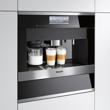 Miele Kaffevollautomaten - Spezialitäten wir Latte Macchiato auf Knopfdrucl